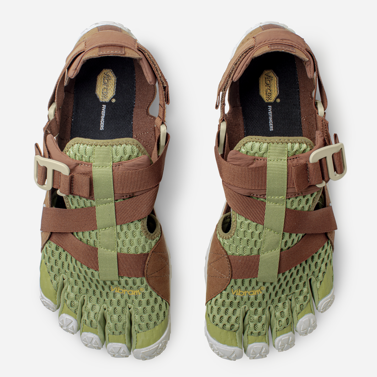 Breezandal homme vert olive et marron, semelle Vibram Megagrip de 5,7 mm