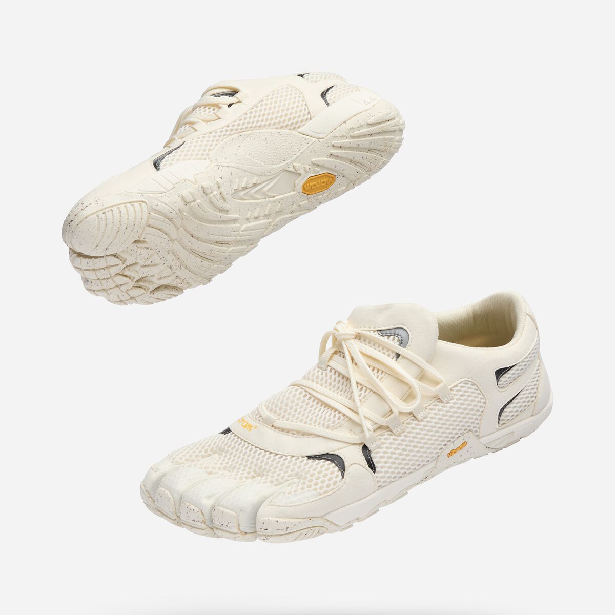 Roadaround 2 homme ivoire réfléchissant, sneaker cinq doigts avec amorti