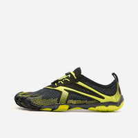Vibram FiveFingers V-Run noir et vert citron, chaussure de running à orteils séparés