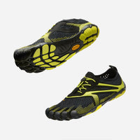 V-Run noir et vert citron, semelle fine pour la proprioception